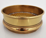 6" Brass Sieve, No. 4 Brass Mesh
