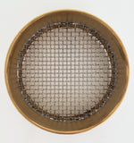 6" Brass Sieve, No. 4 Stainless Steel Mesh