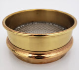 5" Brass Sieve, No. 6 Stainless Steel Mesh