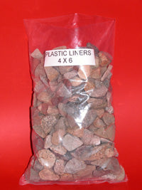 Plastic Liner for 4.5" x 6" Cloth Bags, with Twist Ties.  100/pack
