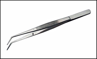 Forcep - Curved, Fine Point (8
