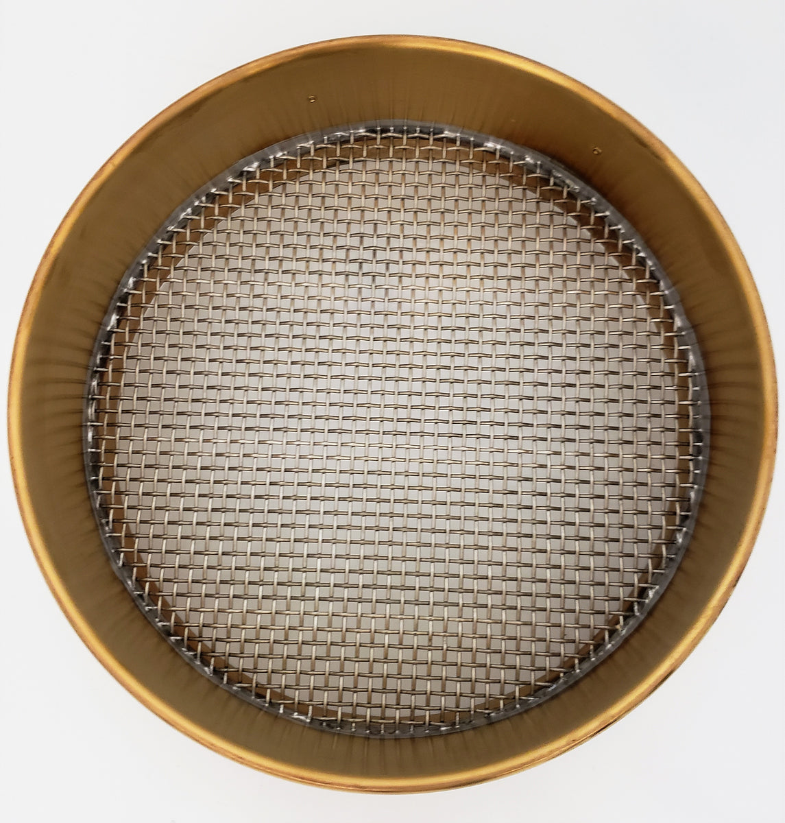 8" Brass Sieve, No. 6 Brass Mesh US Geo Supply